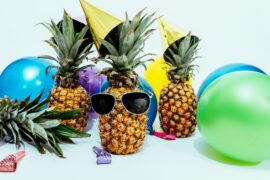 When setting realistic goals, make plans to celebrate the big and small wins. Be SMART. Have a party to celebrate with balloons, party hats, and streamers. Don't forget the pineapples!